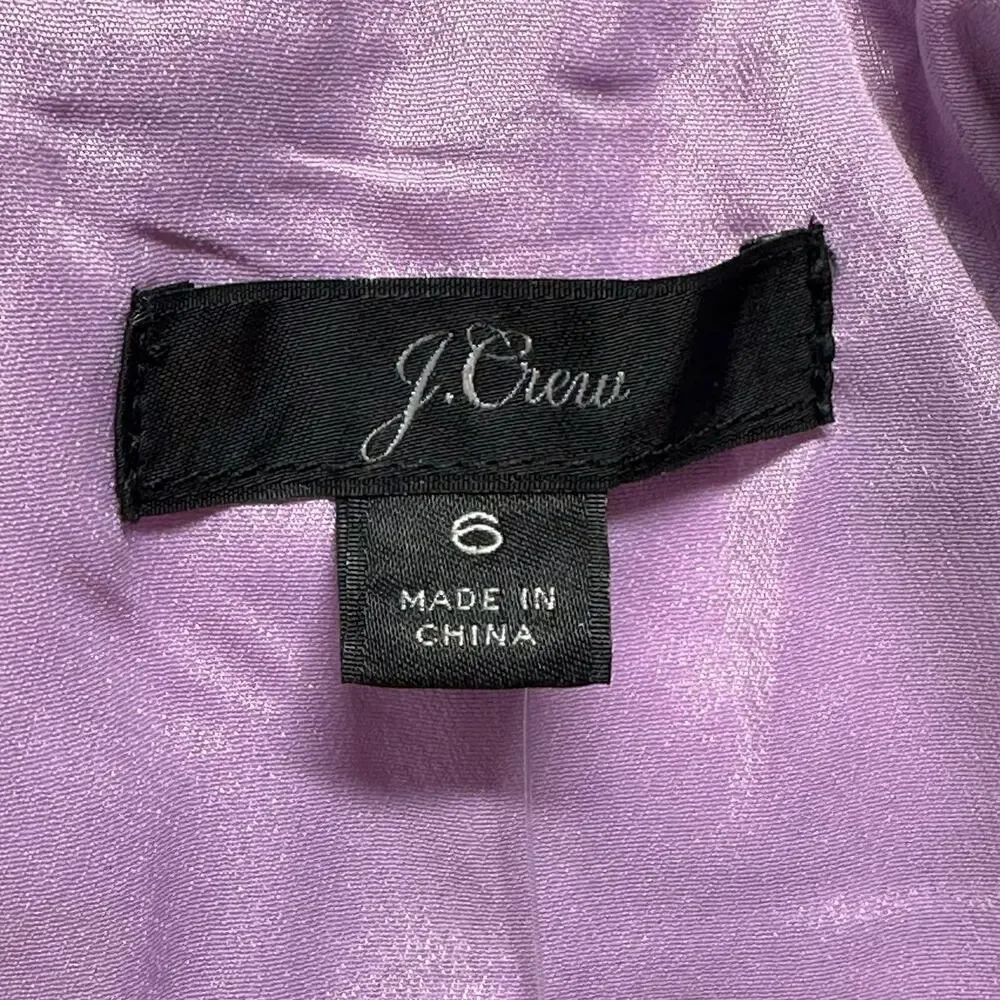 J Crew Dress Women 6 Violet Lilac Sleeveless Sweetheart Midi Lace Romantic Fairy
